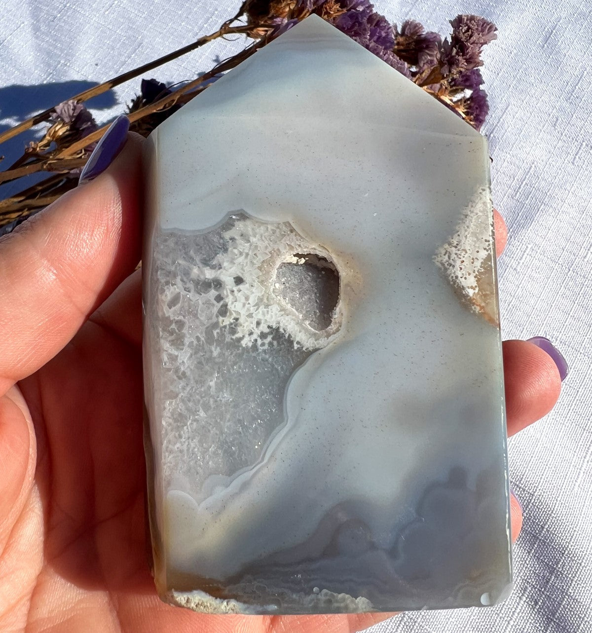 Druzy Agate Tower
