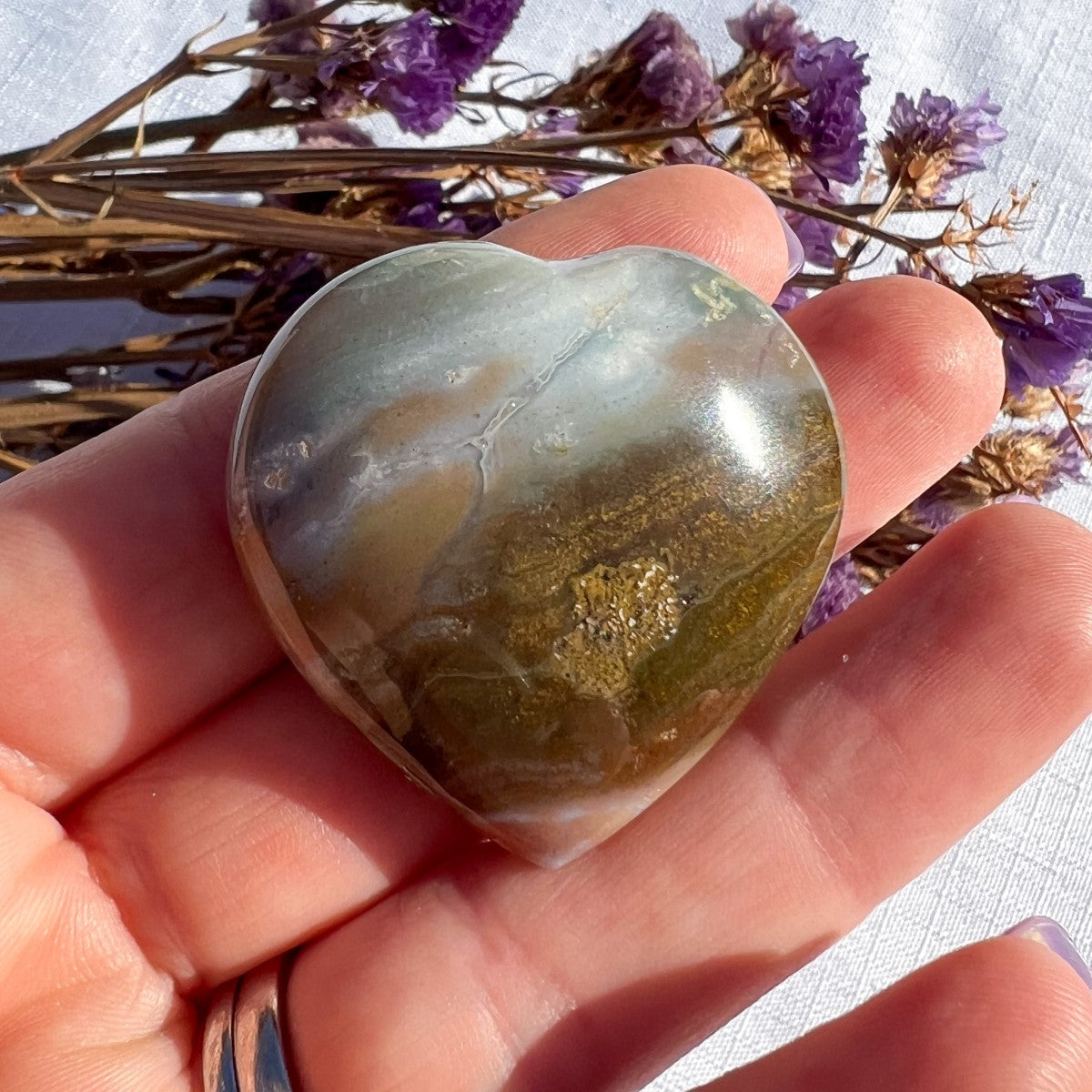Ocean Jasper Mini Heart