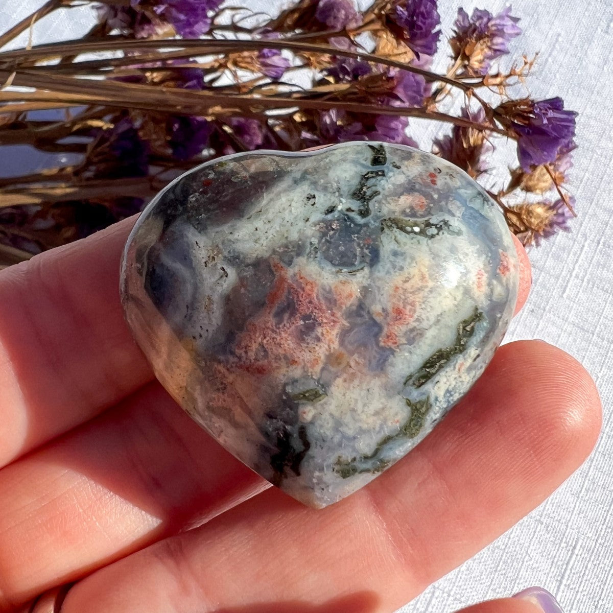 Ocean Jasper Mini Heart