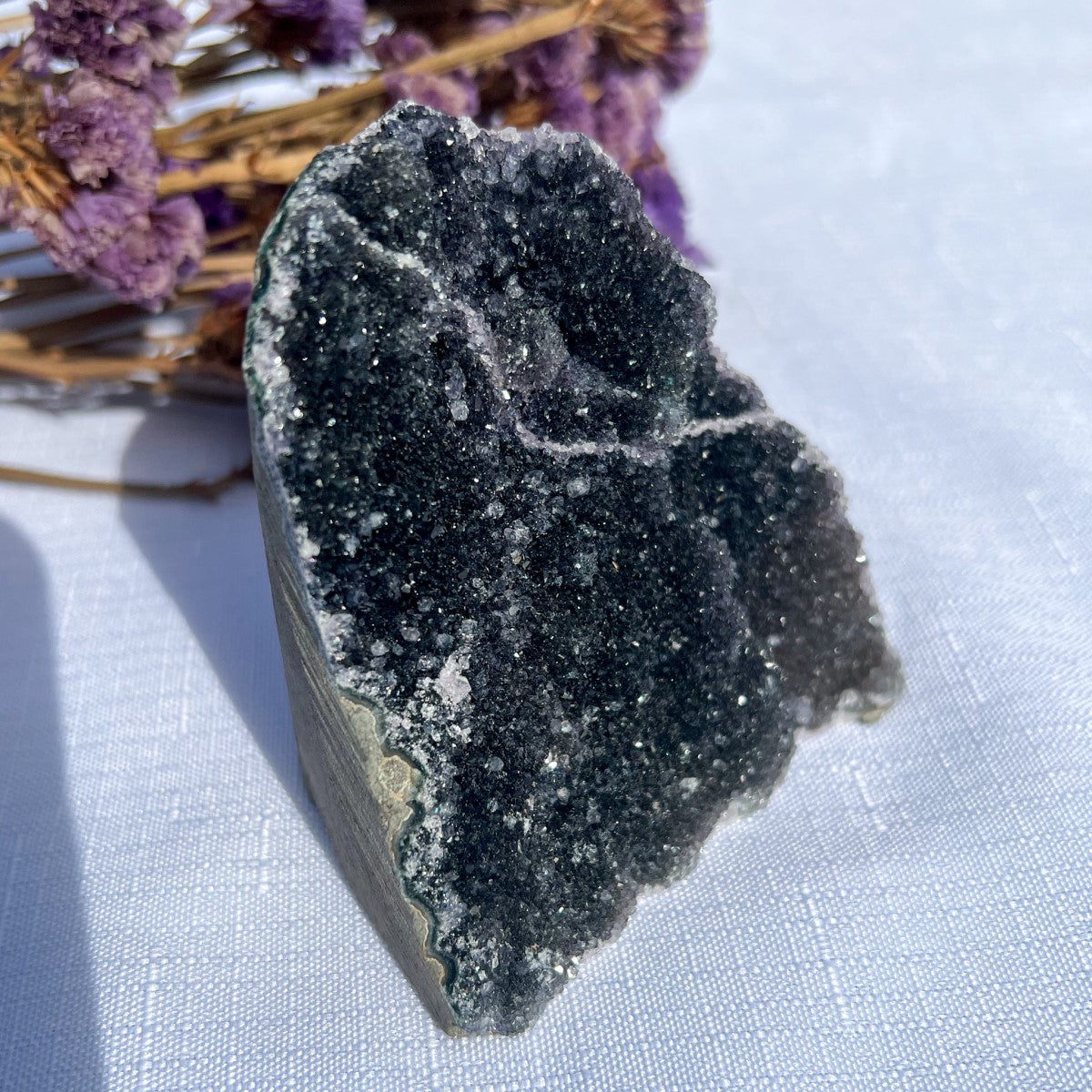 Black Amethyst Standing Cluster