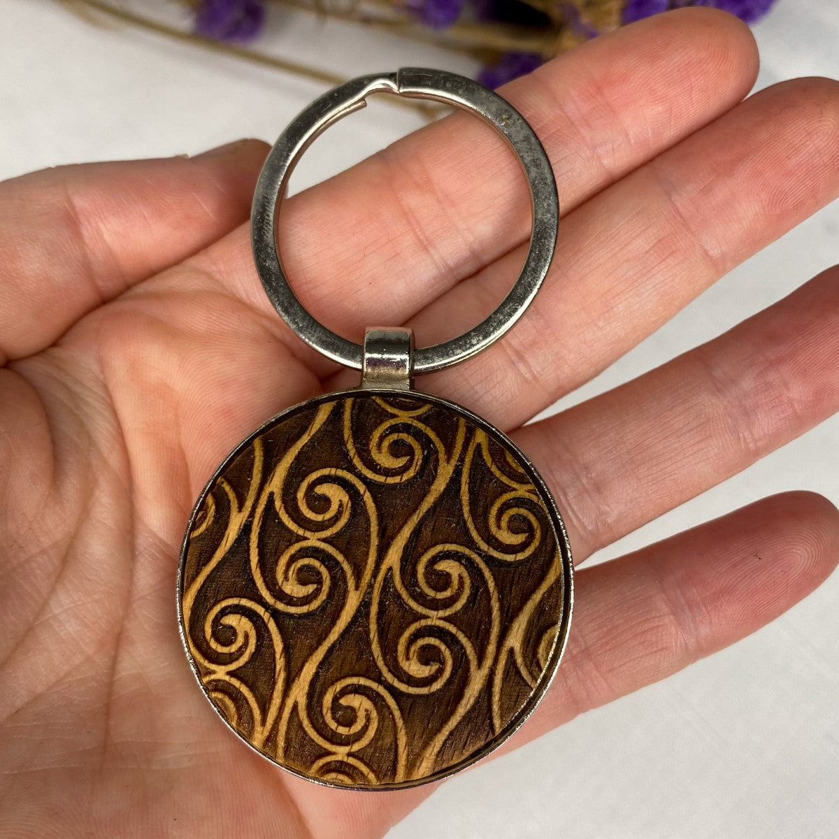 Heartwood Round Keyring #6