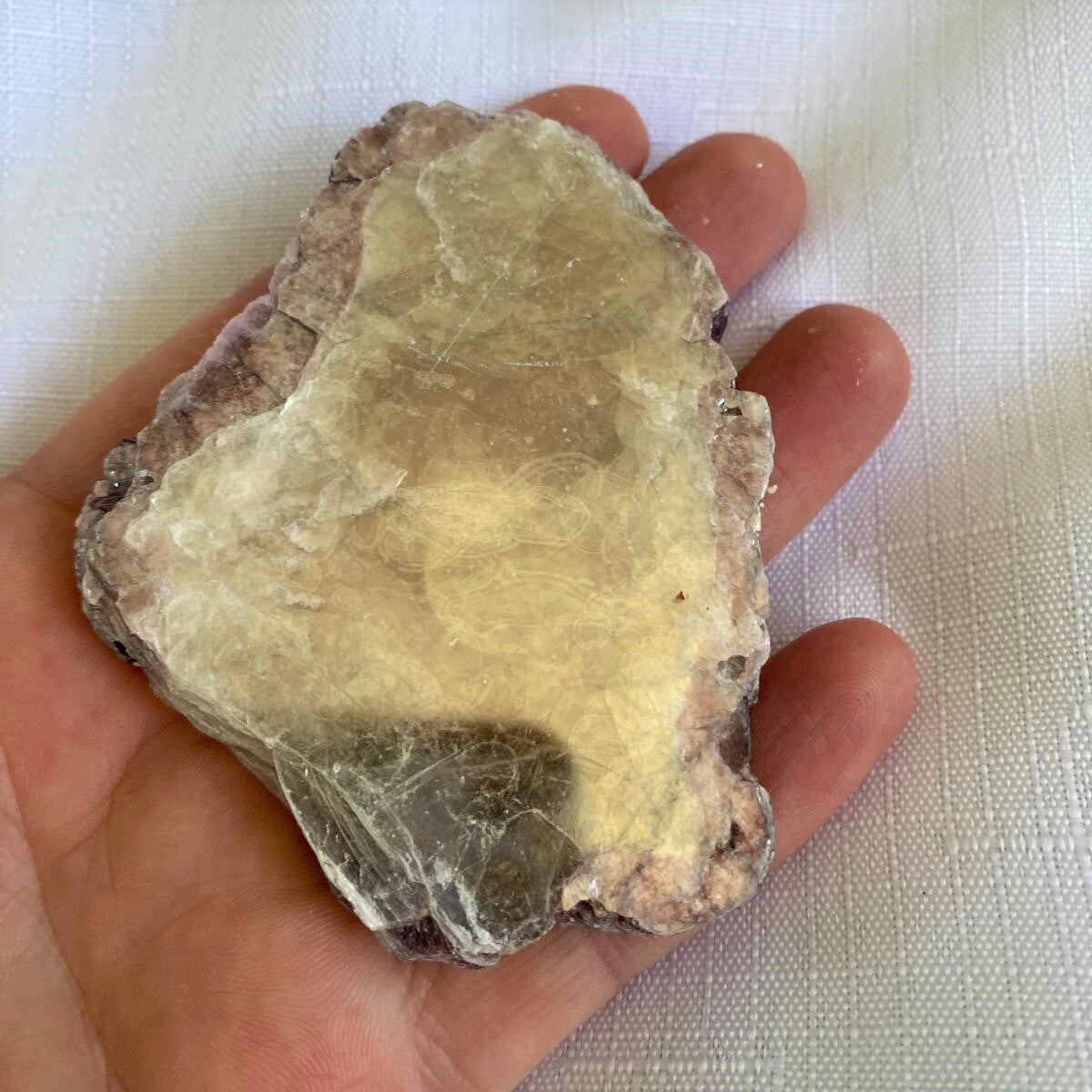 Lepidolite Natural Bi-Colour Piece