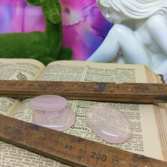 Rose Quartz Palm Stones - Small.