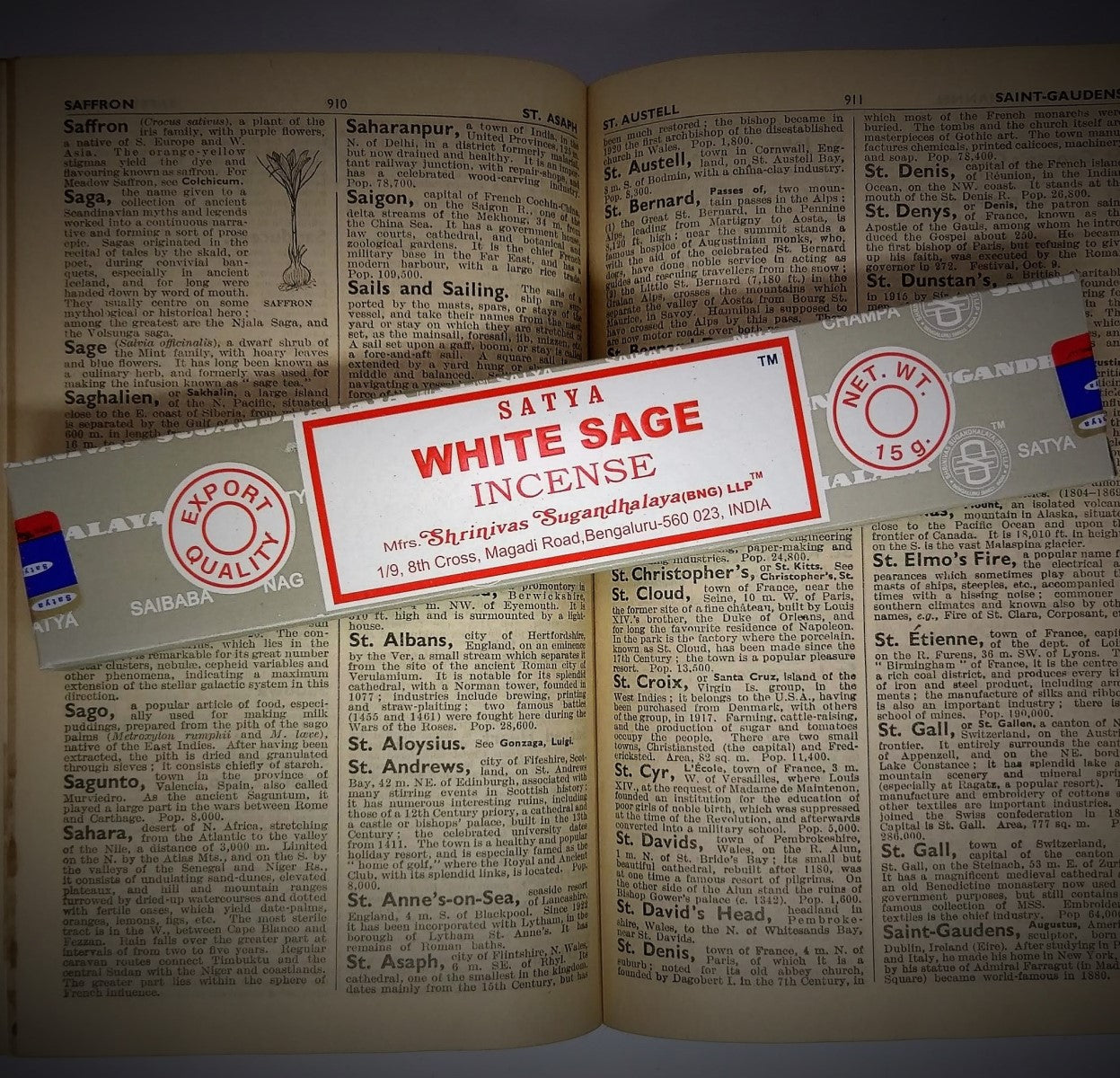 White Sage (Satya) - Incense Sticks.