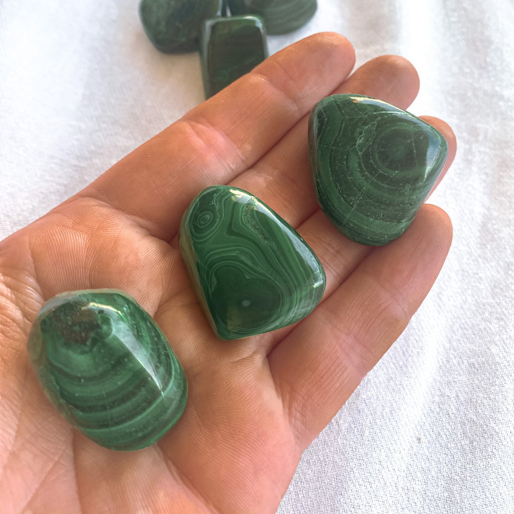 Malachite Tumble Stones - Small