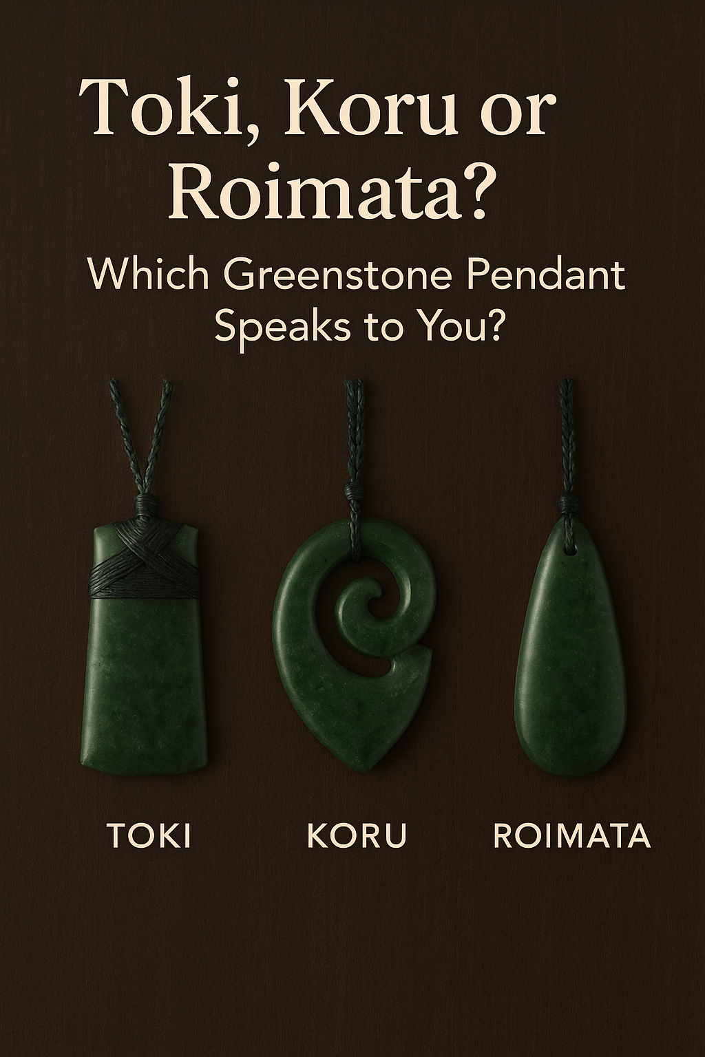 Toki, Koru or Roimata? Which Greenstone Pendant Speaks to You?