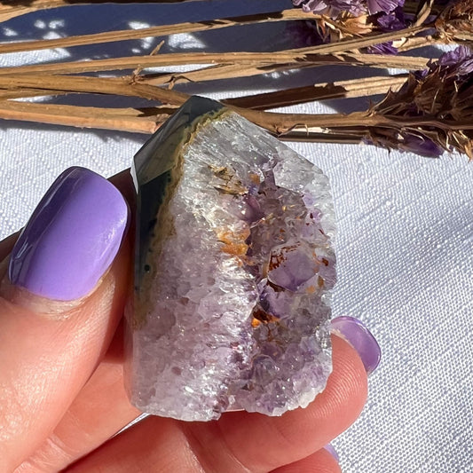 Agate Point w/ Amethyst Druzy | Mini