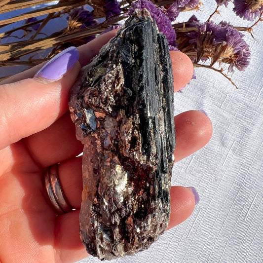 Black Tourmaline Chunk with Mica