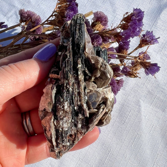 Black Tourmaline Chunk with Mica