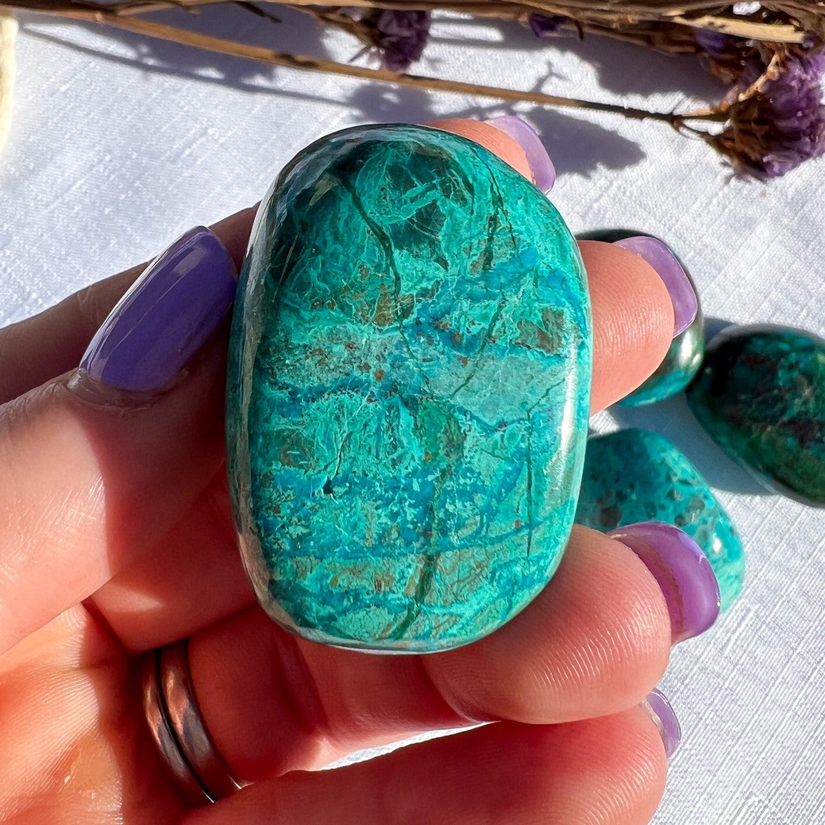 Chrysocolla Tumbled Stone Large