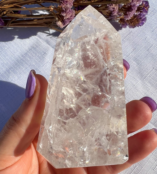 Crackle Quartz Standing Point