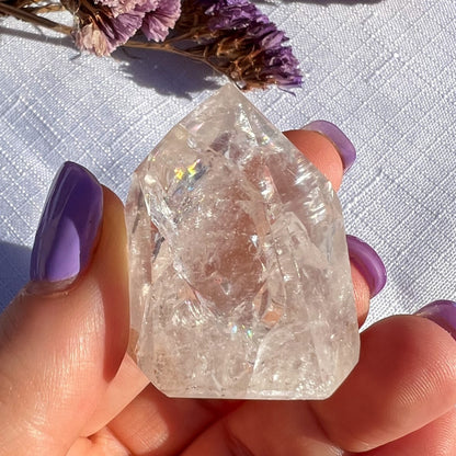 Crackle Quartz Standing Point | Mini