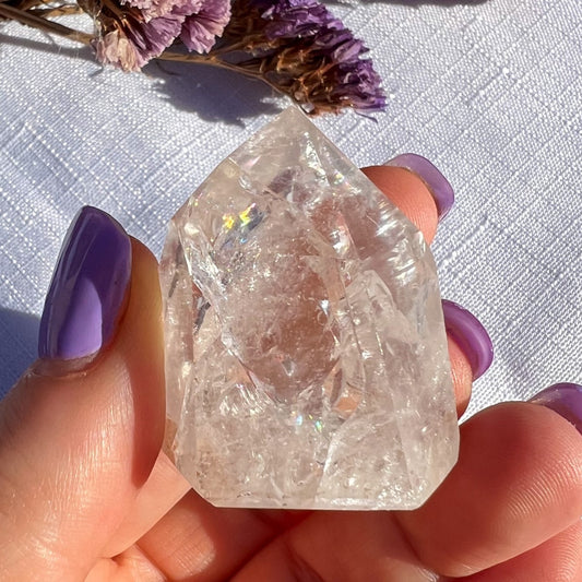 Crackle Quartz Standing Point | Mini