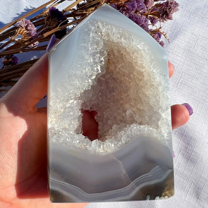 Druzy Agate Tower