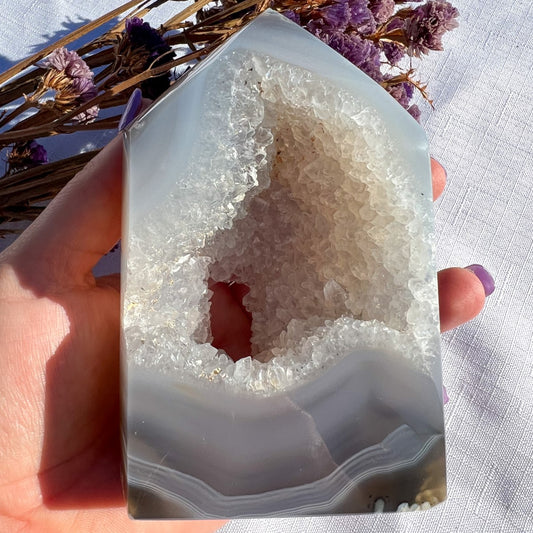 Druzy Agate Tower