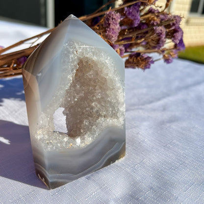 Druzy Agate Tower