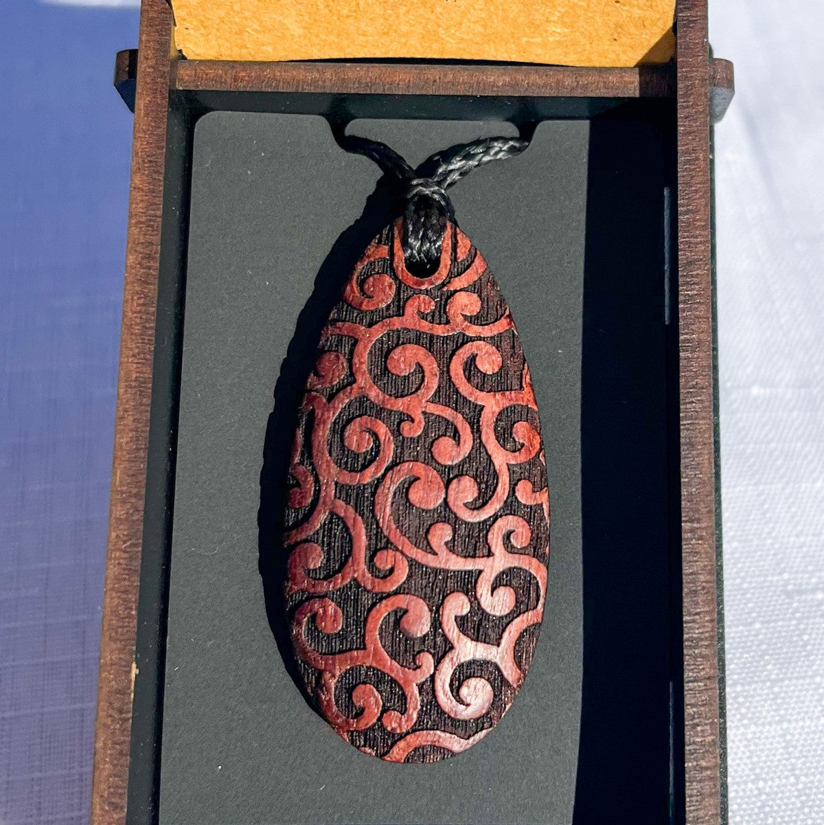 H105 - Heartwood Oval Pendant #1