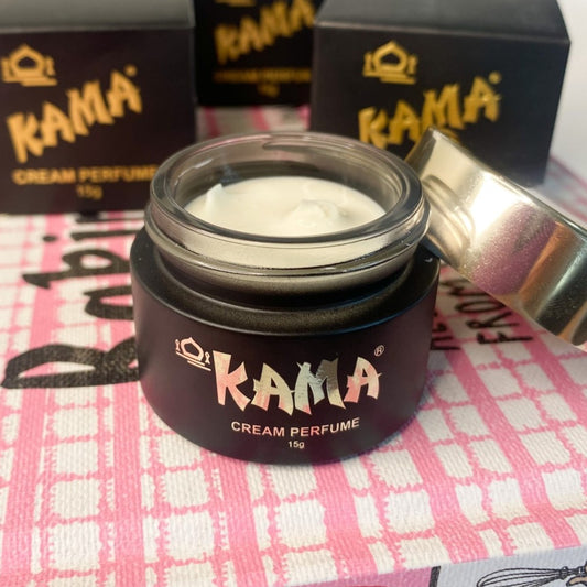 Kama Cream Perfume 15g in gold tin – original New Zealand solid fragrance with earthy floral notes, perfect for travel or daily use