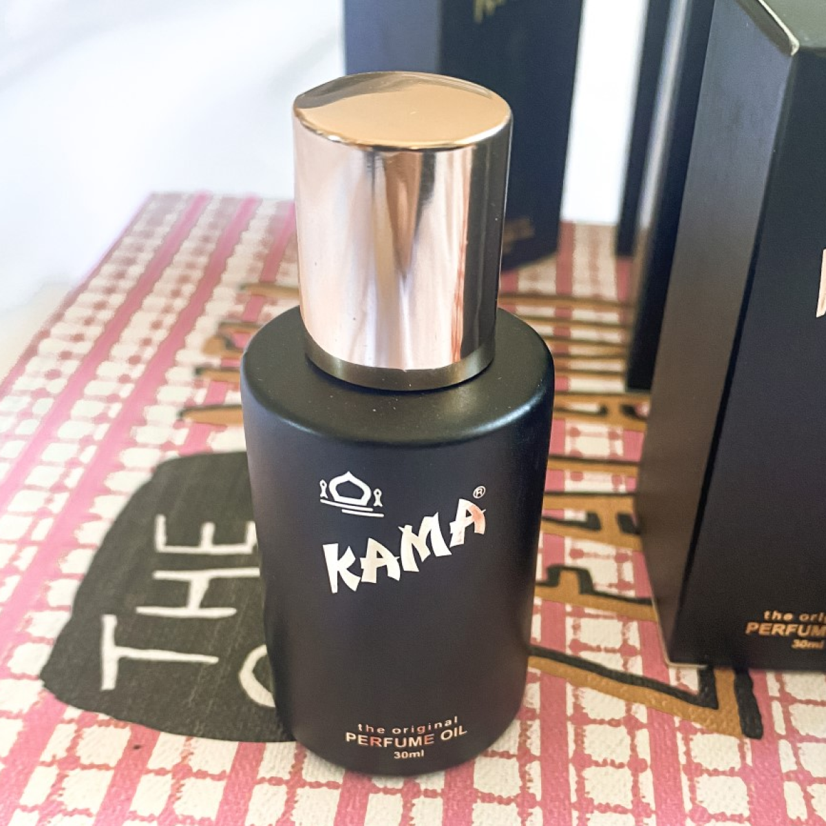 Kama Perfume Oil 30ml in black and gold glass bottle – original New Zealand fragrance available to order online