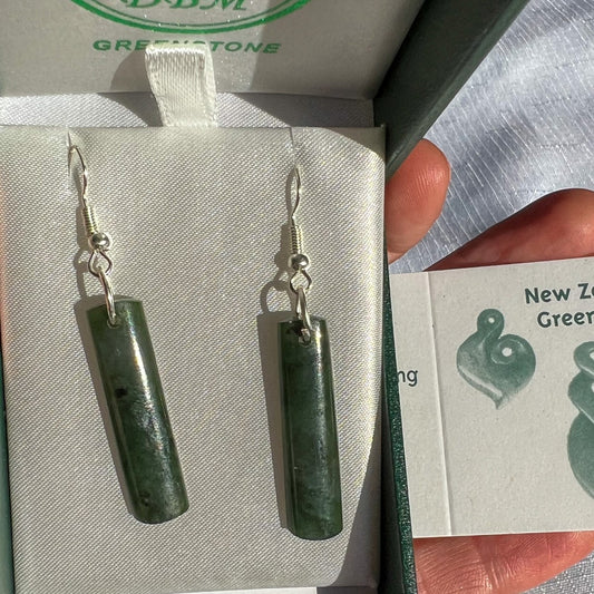 New Zealand Greenstone Earrings 30mm