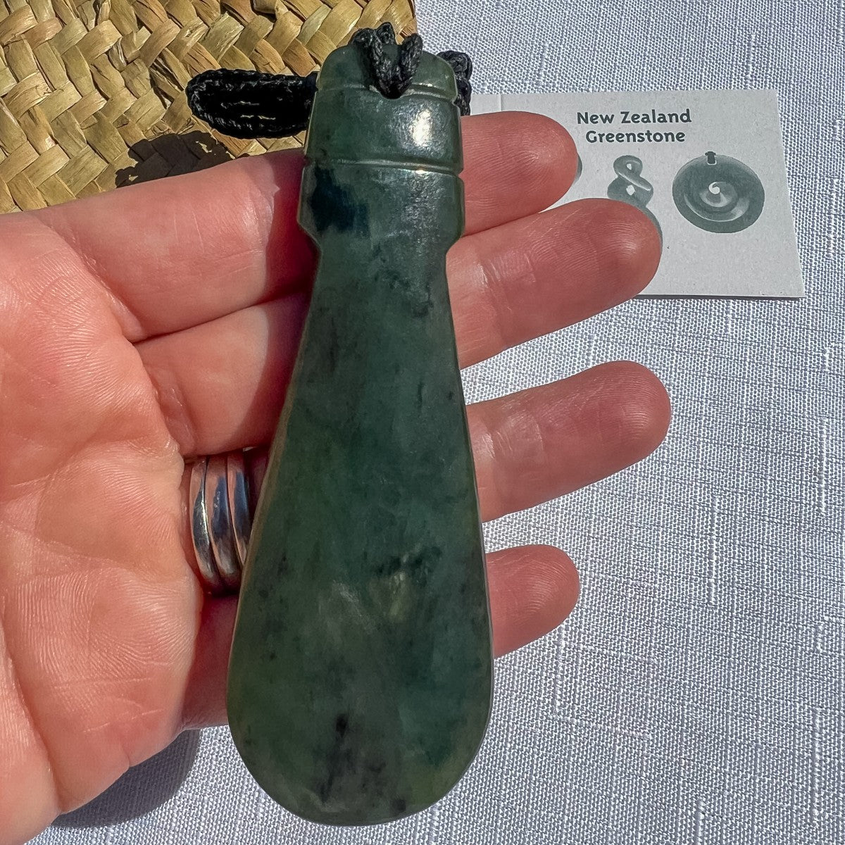 NZ Greenstone Mere Pendant 90mm – Authentic Pounamu Gift