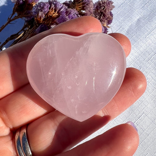 Rose Quartz Heart  Mini