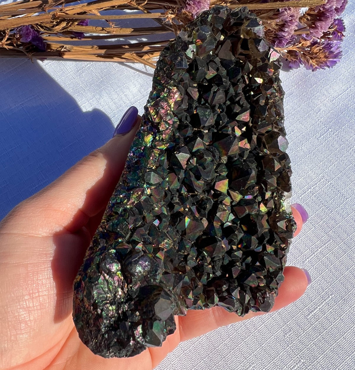 Titanium Aura Cut Base Cluster