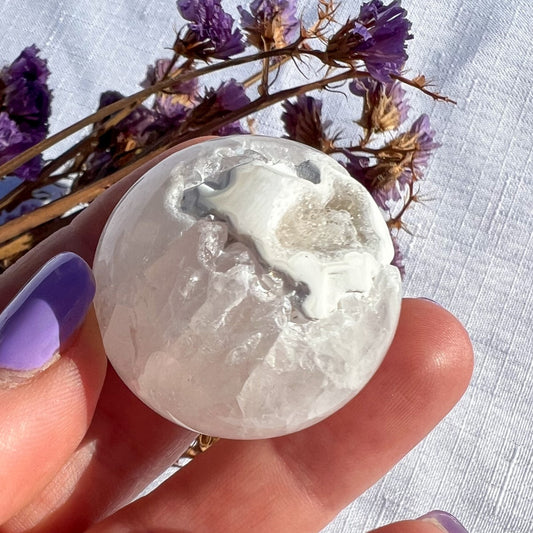 White Agate Sphere