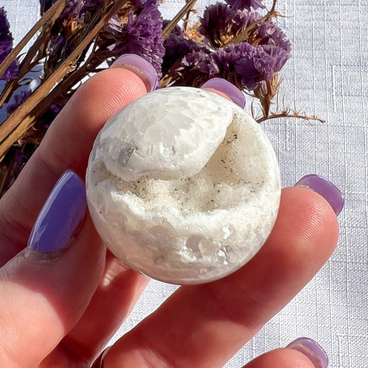 White Agate Sphere