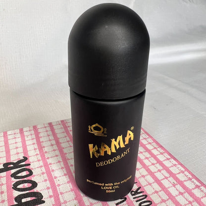 Kama Deodorant 50ml – aluminium-free roll-on deodorant with the original 1971 Kama perfume scent, perfect for daily use