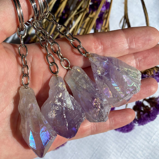 Amethyst Aura Key Chain