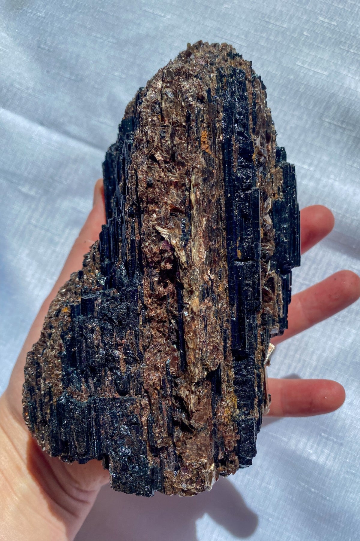 Black Tourmaline Chunk with Mica (1.4kg)