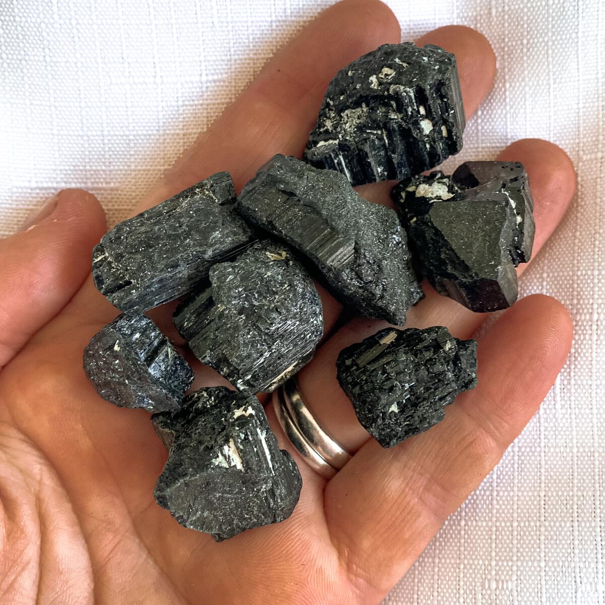 Black Tourmaline Rough  Small
