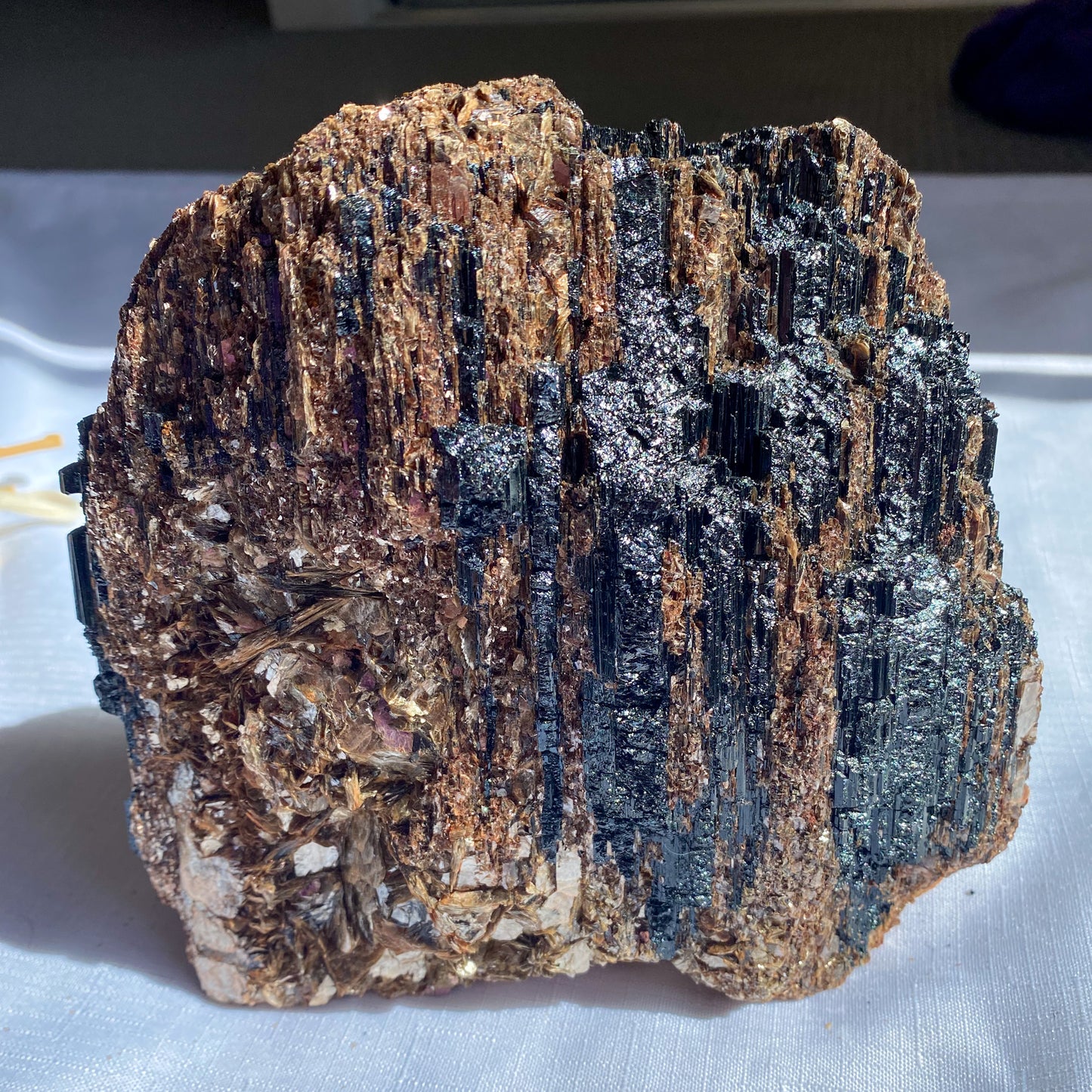 Black Tourmaline Chunk with Mica | Extra Large