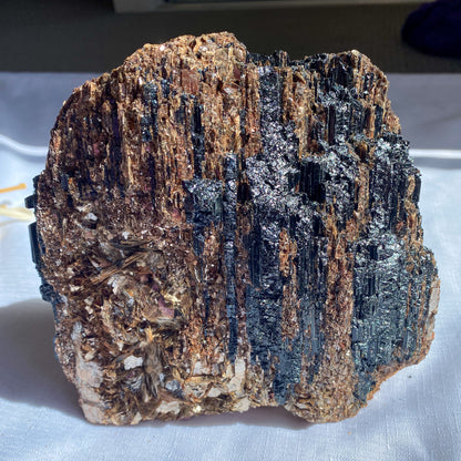Black Tourmaline Chunk with Mica | Extra Large
