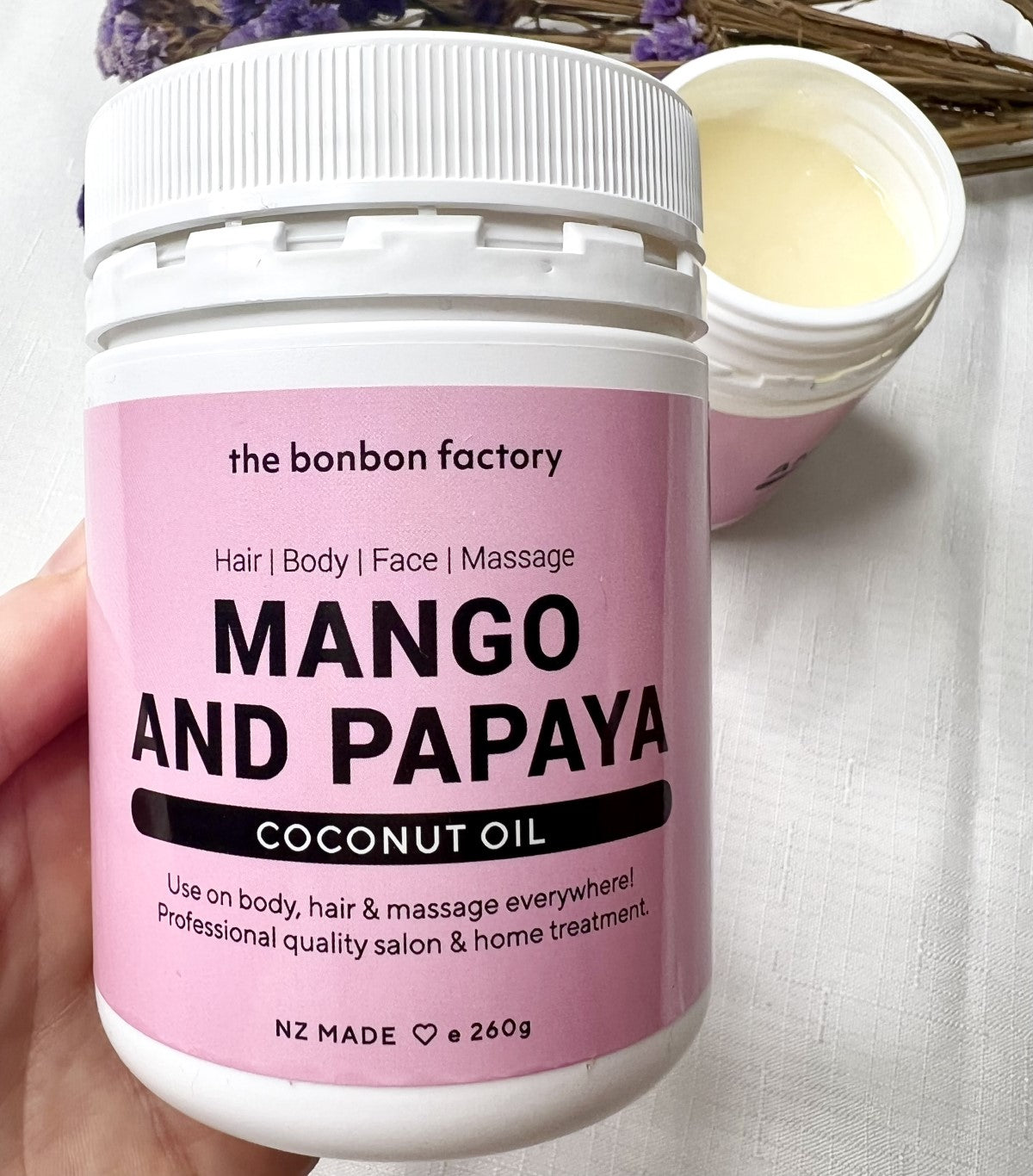 Bonbon Mango and Papaya Coconut Oil