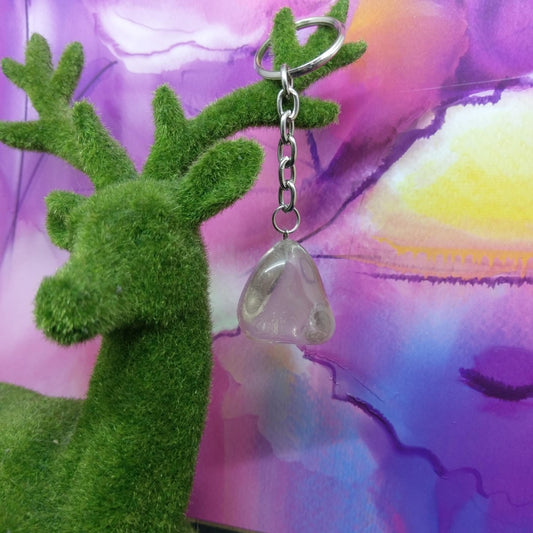 Tumbled Smoky Quartz Key Chain.