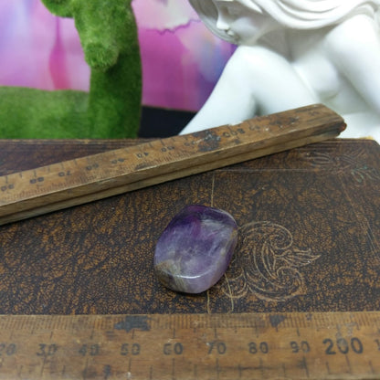 Chevron Amethyst Palm Stones - Small.