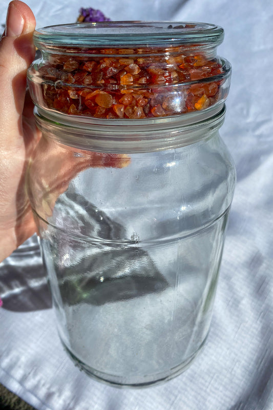 Crystal Storage Jar - Carnelian