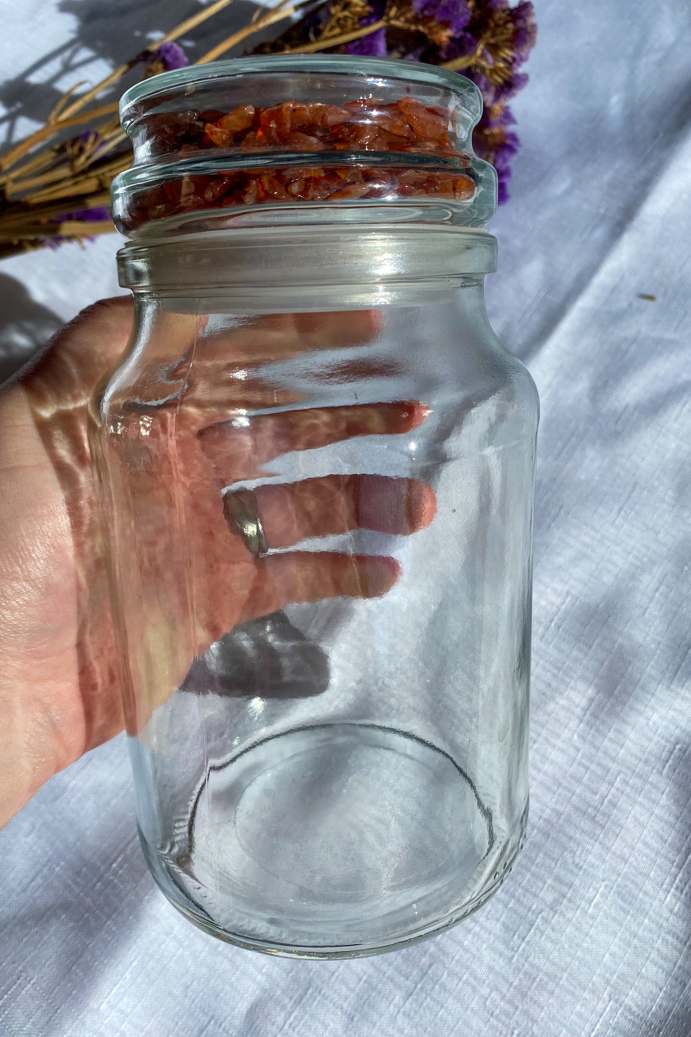 Crystal Storage Jar - Carnelian