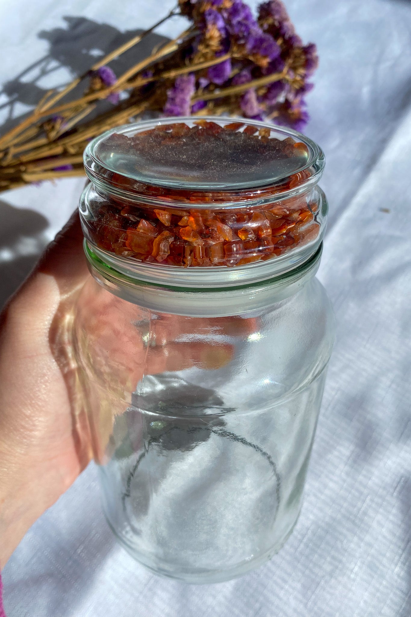 Crystal Storage Jar - Carnelian
