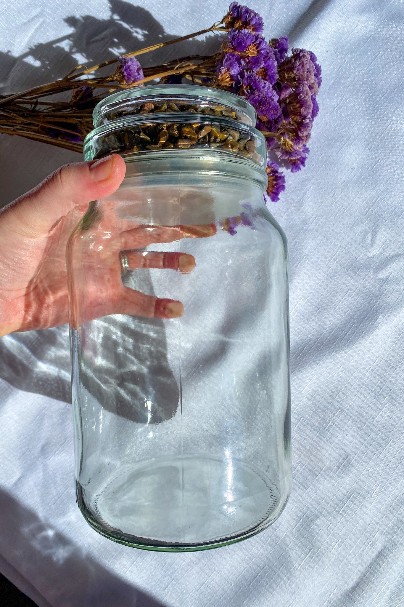Crystal Storage Jar - Tiger Eye