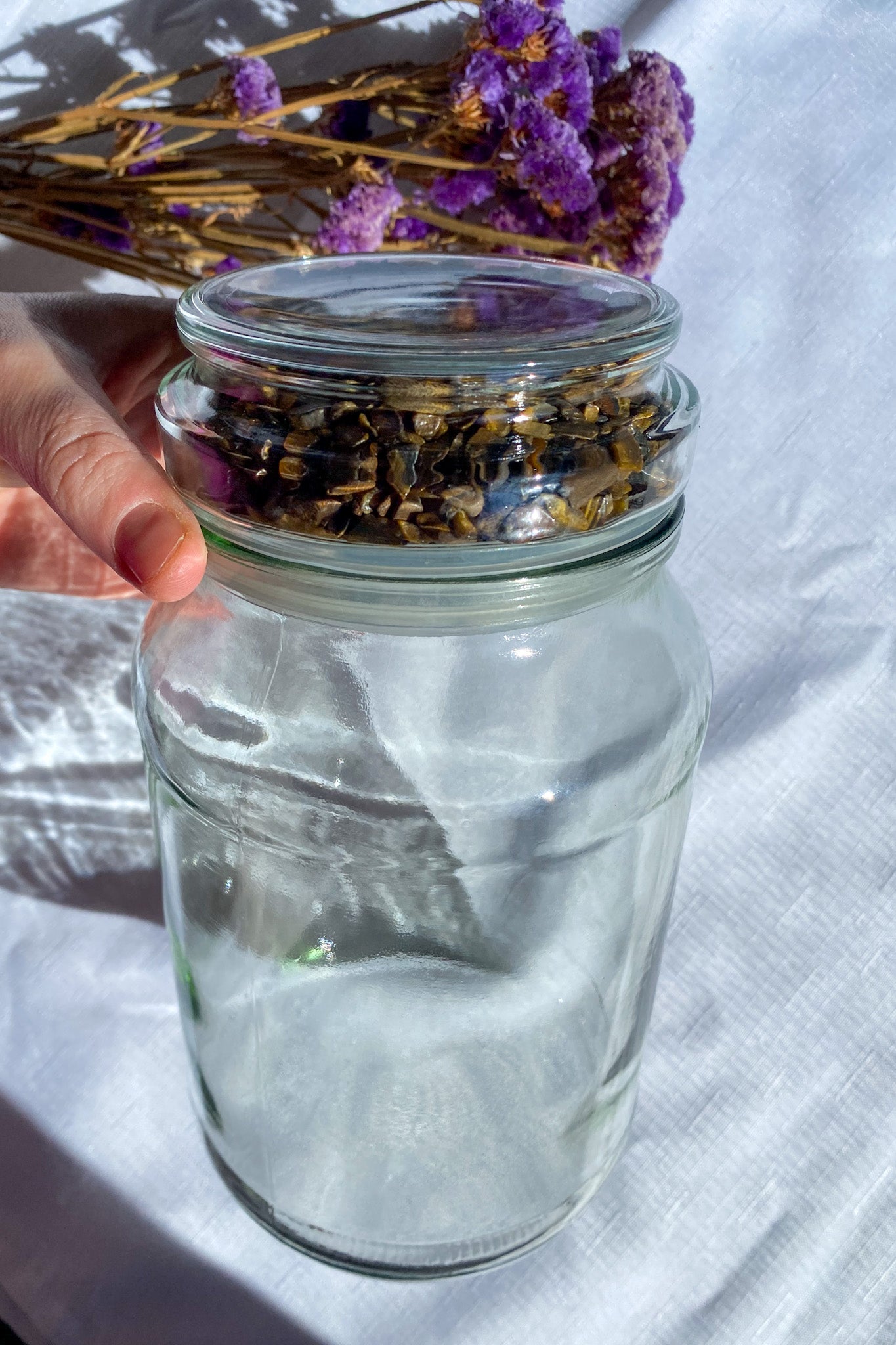 Crystal Storage Jar - Tiger Eye