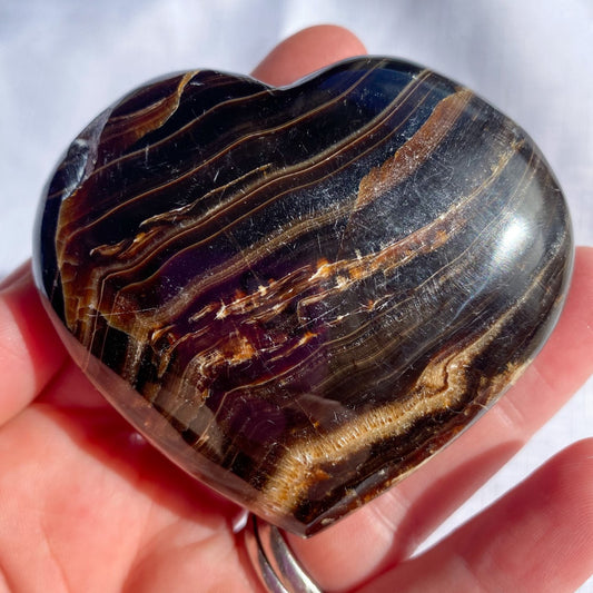 Dark Chocolate Calcite Heart