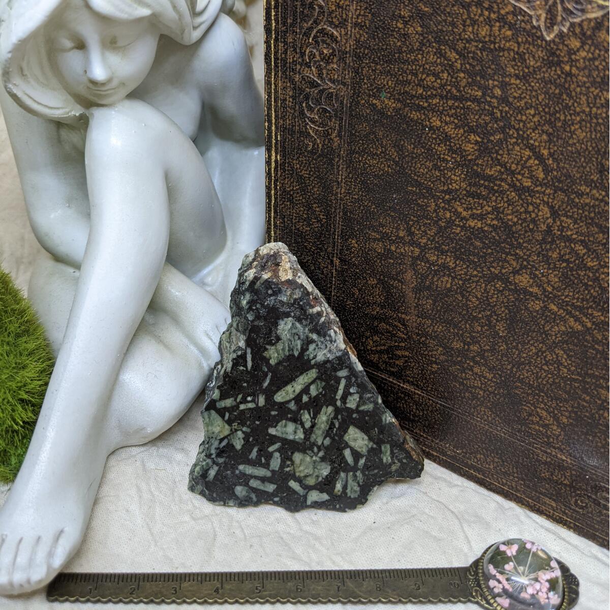Feldspar Crystals in Basalt Chunk