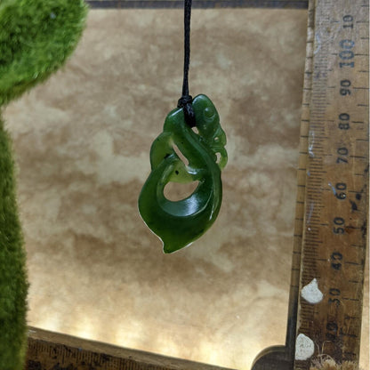 New Zealand Greenstone Manaia Necklace 40mm.