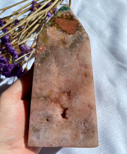 Pink Amethyst Druzy Point