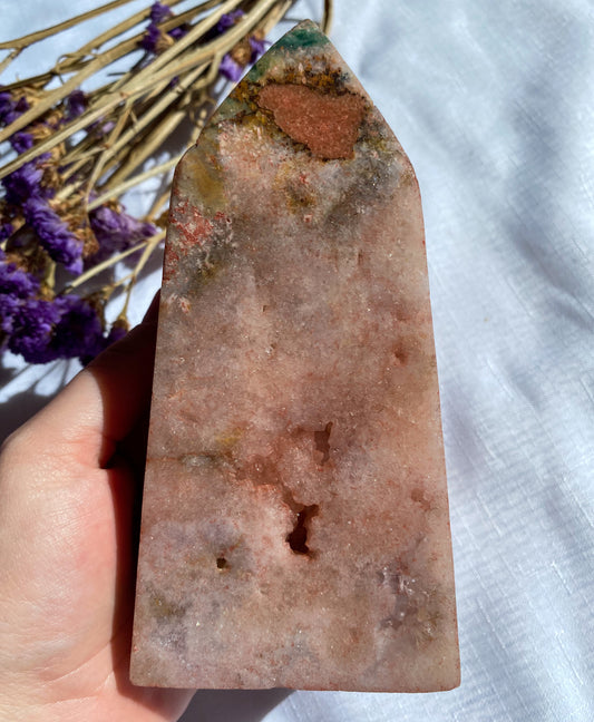 Pink Amethyst Druzy Point