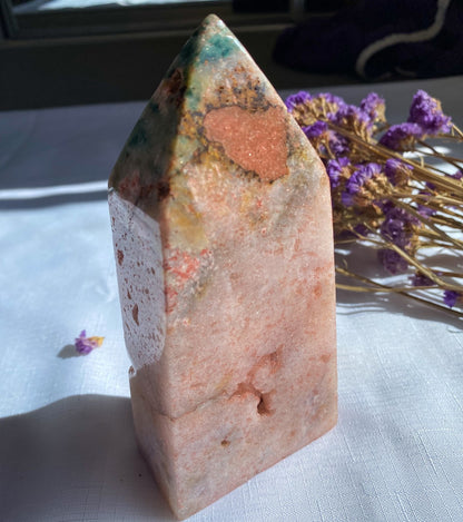 Pink Amethyst Druzy Point