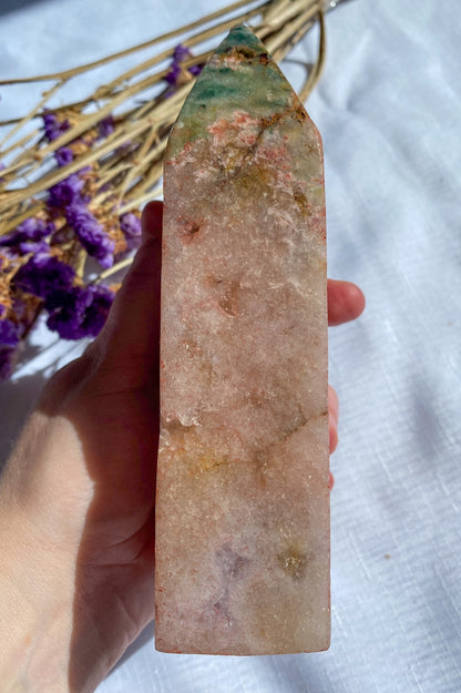 Pink Amethyst Druzy Point